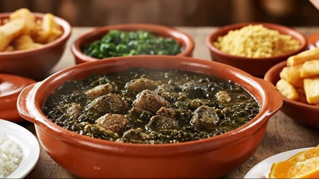 Video of Mani&ccedil;oba &ndash; Amazonian Cassava Leaf Stew from Par&aacute;, Brazil