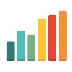 Minimalist Bar Chart Icon in Flat Style
