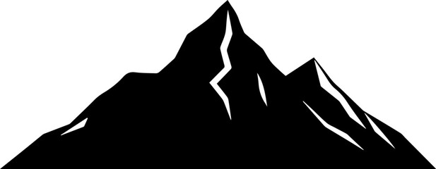 Matterhorn Style Mountain Silhouette Vector