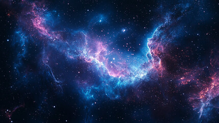 Colorful nebula with stars in deep space background  