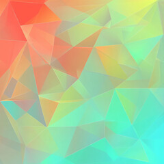 Fototapeta premium Abstract geometric pattern with pastel colors and triangular shapes 