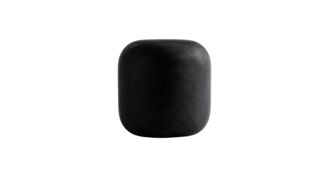 Dark gray, oval-shaped, solid case