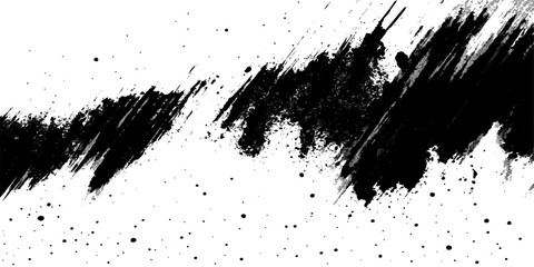 Black ink grunge splatter texture design element