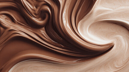 Melted chocolate of different colors background