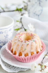 Traditional Easter cake on the table.