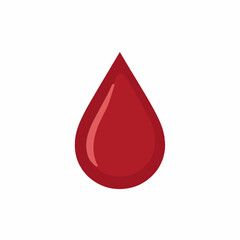 Obraz premium Blood Drop Icon Flat Vector Design