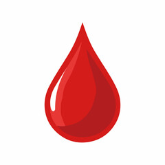 Blood Drop Icon in Flat Vector Style