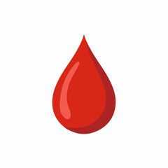 Fototapeta premium Blood Drop Icon in Flat Style