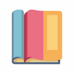 Minimalist Book Icon in Flat Design