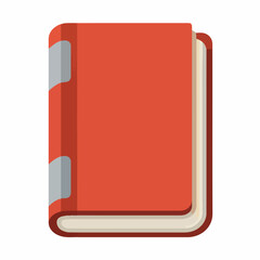 Simple Book Icon in Flat Vector Style