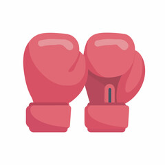 Boxing Gloves Flat Vector Icon Design