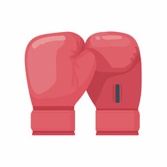 Boxing Gloves Flat Vector Icon Style