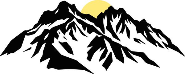 Camping and Hiking Mountain Graphic