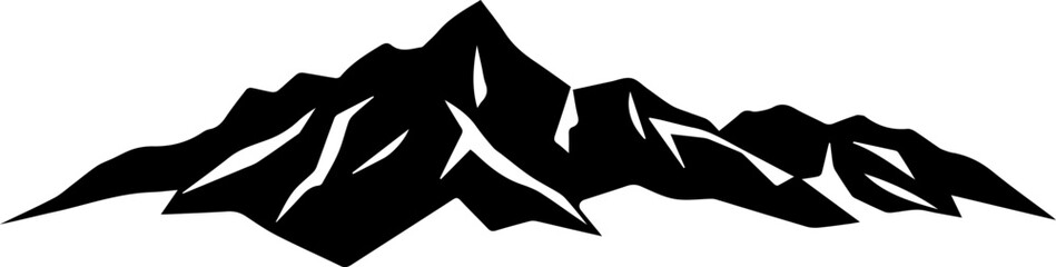 Monogram Style Mountain Icon