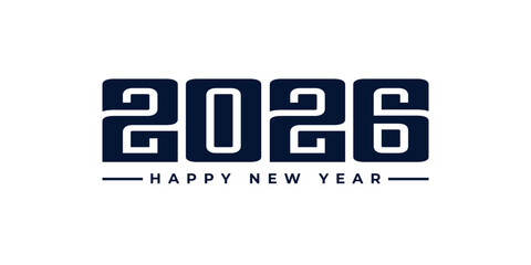 Happy New Year 2026 Logo Vector Design With Creative Concept