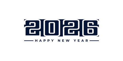 Happy New Year 2026 Logo Vector Design With Creative Concept