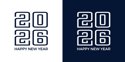 Happy New Year 2026 Logo Vector Design With Creative Concept