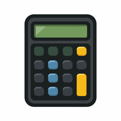 Sleek Calculator Icon in Bold Flat Style