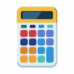 Bold Calculator Icon in Flat Style