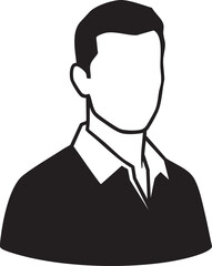 Professional Male Business Silhouettes Avatar Icon