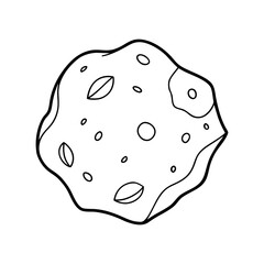 Asteroid Outline Line Art Vector
