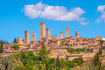 Naklejka premium San Gimignano, province of Siena. Tuscany, Italy.