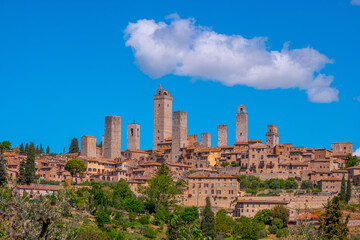 Naklejka premium San Gimignano, province of Siena. Tuscany, Italy.