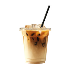 Iced coffee drink in clear cup (4)