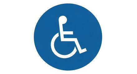 Handicap symbol isolated on transparent background for accessibility concept