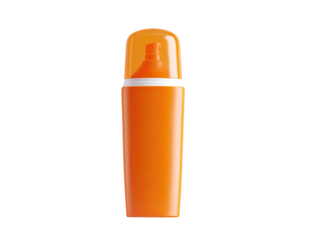 Orange spray bottle with clear cap
