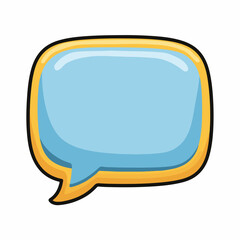 Sleek Chat Bubble Icon in Flat Design