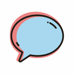 Minimalistic Chat Bubble Icon in Vector Style