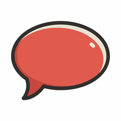 Minimalistic chat bubble icon in flat style