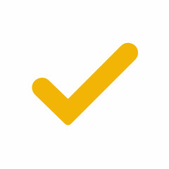 Simple checkmark icon in flat style