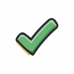 Minimal Check Mark Outline Icon