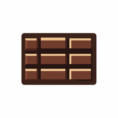 Delicious Chocolate Bar Icon - Flat Style