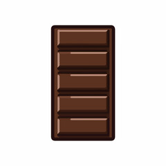 Classic Chocolate Bar Flat Vector Style