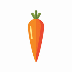 Simple Carrot Icon in Flat Style