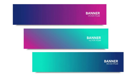 Vibrant Gradient Banners with Modern Design for Digital Advertising and Web Promotion Perfect for Marketing Campaigns