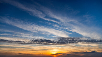 sunset in the sky
