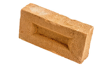 brick, Brazilian building block made with clay, solid, made in brickworks.