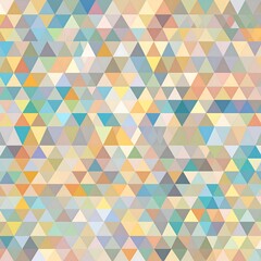 Geometric mosaic of irregular triangles forming abstract multi-toned design