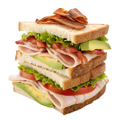 Club Sandwich on transparent background