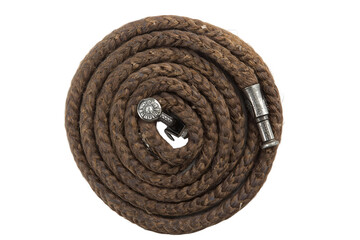 Rustic braided rope with vintage metal accents, a touch of old western charm and timeless elegance for creative projects, presentations, or designs