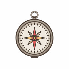 Elegant Compass Outline Icon Design