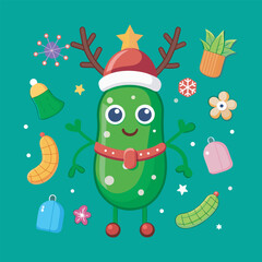 Cute Christmas  Vector art illustration file 