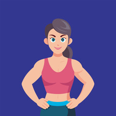  Fitness woman vector file illustration 