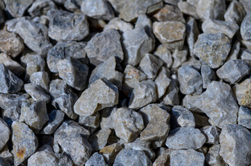 close-up Marble gravel as background