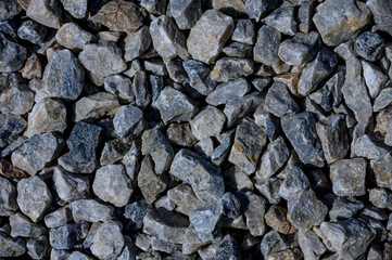 Granite gravel as construction background