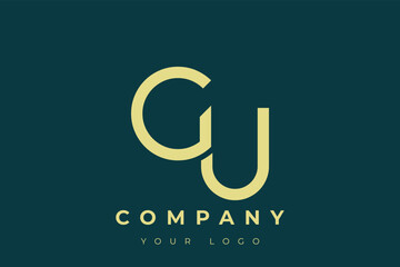 Fototapeta premium GU Modern Golden Logo